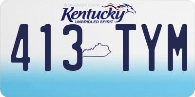 KY license plate 413TYM