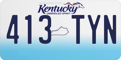 KY license plate 413TYN