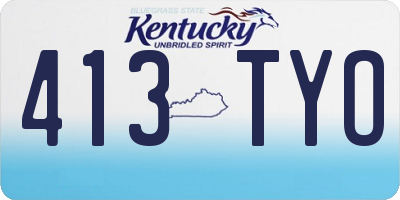KY license plate 413TYO