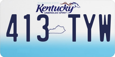 KY license plate 413TYW