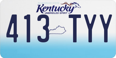 KY license plate 413TYY