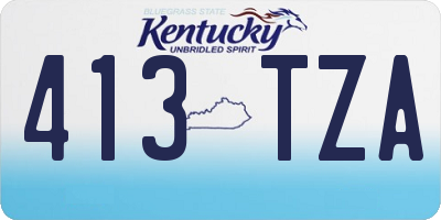 KY license plate 413TZA