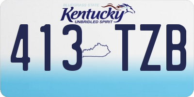 KY license plate 413TZB