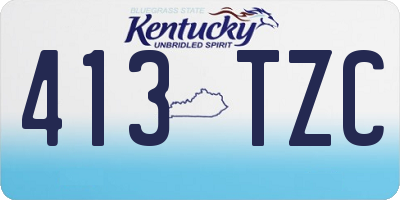 KY license plate 413TZC
