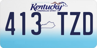 KY license plate 413TZD