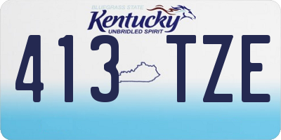 KY license plate 413TZE