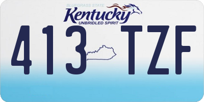 KY license plate 413TZF