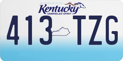 KY license plate 413TZG