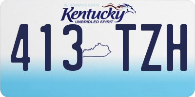 KY license plate 413TZH
