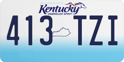 KY license plate 413TZI