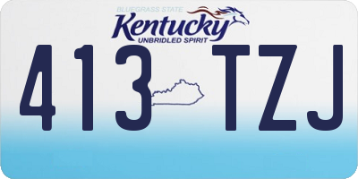 KY license plate 413TZJ
