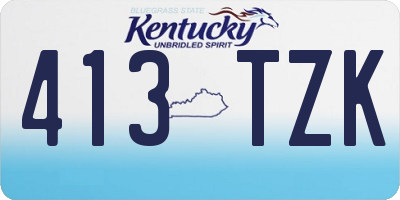 KY license plate 413TZK