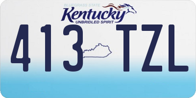 KY license plate 413TZL