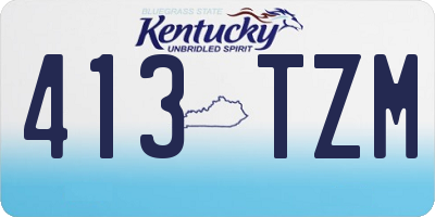 KY license plate 413TZM