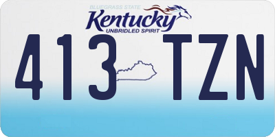 KY license plate 413TZN