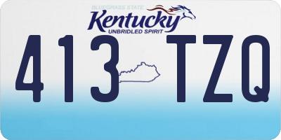 KY license plate 413TZQ