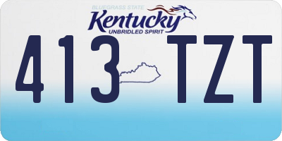 KY license plate 413TZT