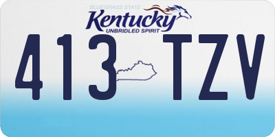KY license plate 413TZV