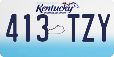 KY license plate 413TZY