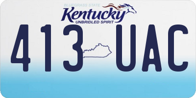 KY license plate 413UAC