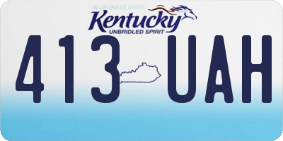 KY license plate 413UAH