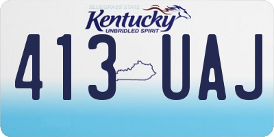KY license plate 413UAJ