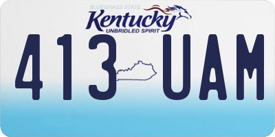 KY license plate 413UAM