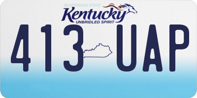 KY license plate 413UAP