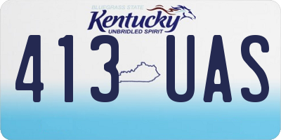 KY license plate 413UAS