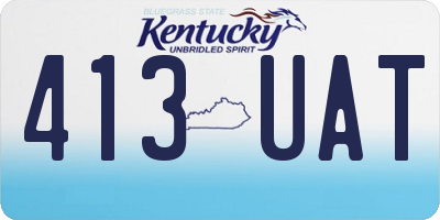 KY license plate 413UAT