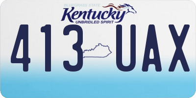 KY license plate 413UAX