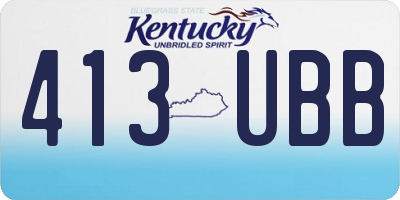 KY license plate 413UBB