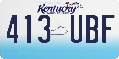 KY license plate 413UBF