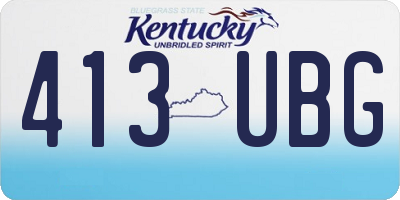 KY license plate 413UBG