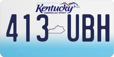 KY license plate 413UBH