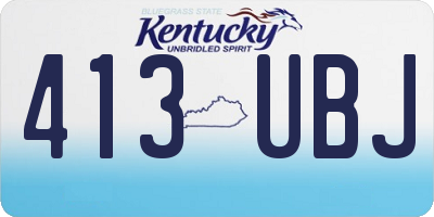 KY license plate 413UBJ