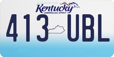 KY license plate 413UBL
