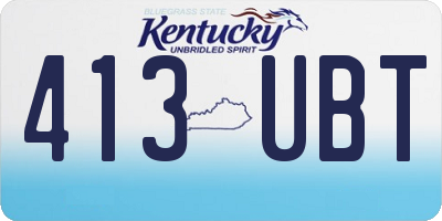 KY license plate 413UBT