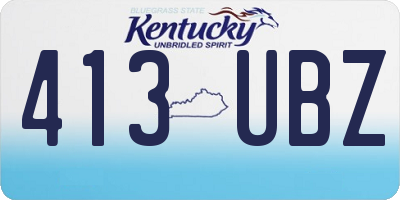 KY license plate 413UBZ