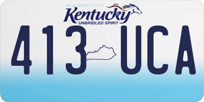 KY license plate 413UCA