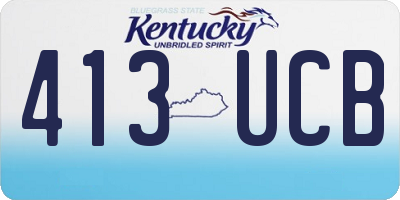 KY license plate 413UCB