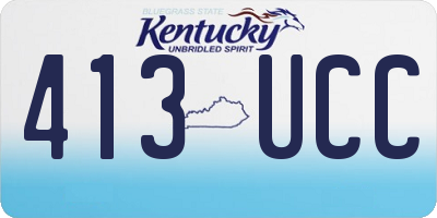KY license plate 413UCC