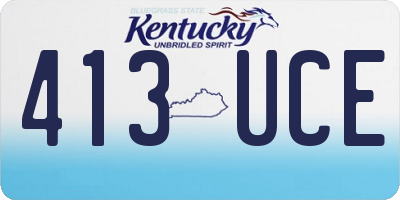 KY license plate 413UCE