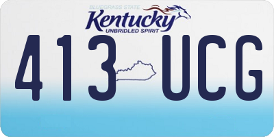 KY license plate 413UCG
