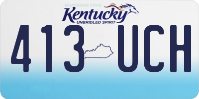 KY license plate 413UCH