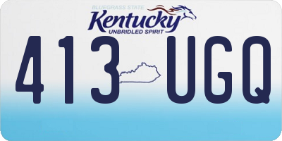 KY license plate 413UGQ