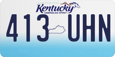 KY license plate 413UHN