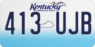 KY license plate 413UJB