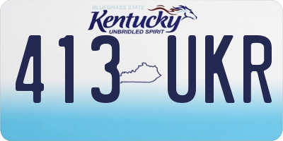 KY license plate 413UKR