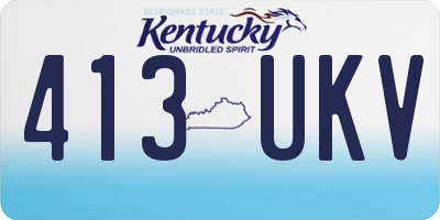 KY license plate 413UKV